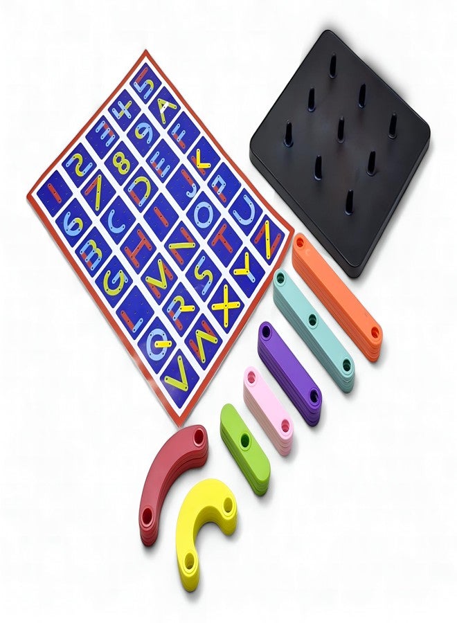 ROSTON Alphabet Puzzles for Kids Alpha Numeric Games for Children alphabetic Games Puzzle numer and Shape Construction - Image 5